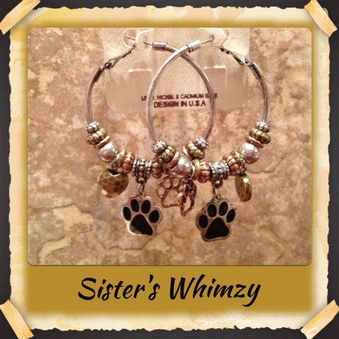 Paw Hoop Earrings